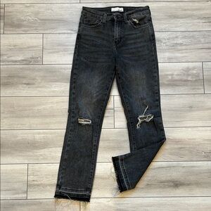 Vervet straight leg black jeans size 26